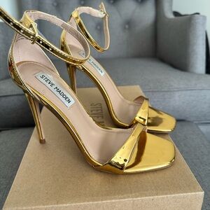 Steve Madden Gold Stiletto Heels